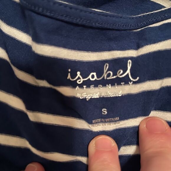 COPY - Isabel Materntiy Dress blue w white stripe… - Picture 3 of 3